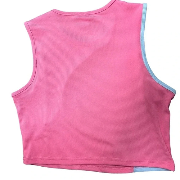 NWOT SHEIN Two Toned‎ Girls Tank Top Ribbed 11-12Y Blue/Pink - Picture 2 of 4